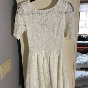 Cream lace dress